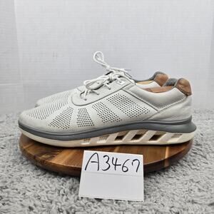 Johnston & Murphy Activate U-Throat White Leather Casual Lace Up Sneaker Mens 12